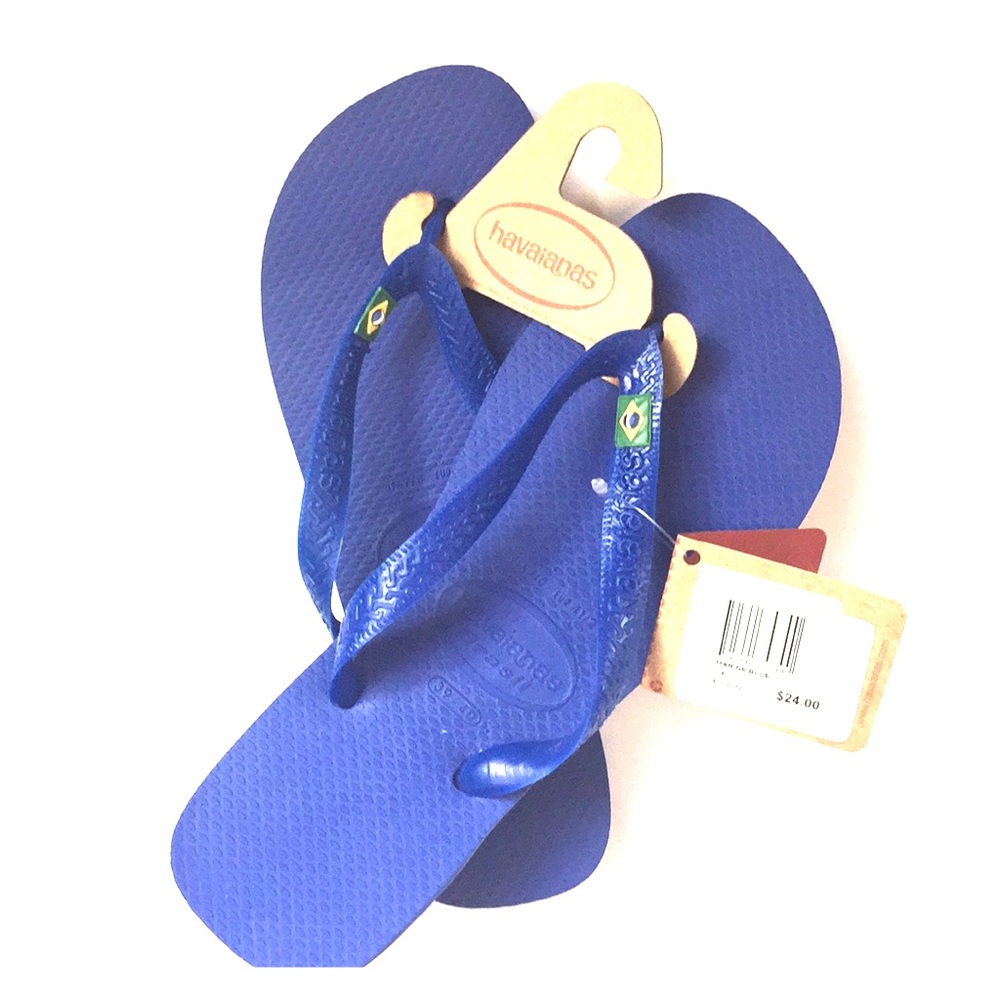 New with tags havaianas Brasil flip flops in blue